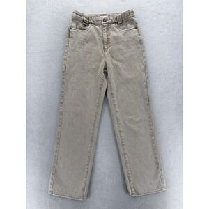 Roark Carpenter Straight Jeans Womens 26 Beige High Rise Utility Denim Workwear
